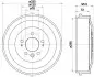 Фото Гальмівний барабан HELLA (8DT 355 303-011) зображення 2
