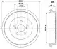 Тормозной барабан HELLA (8DT355303091) изображение 1