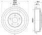 Гальмівний барабан HELLA (8DT355303101) зображення 1