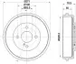 Гальмівний барабан HELLA (8DT355303191) зображення 4