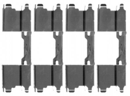 Тормозные колодки (монтажный набор) HELLA 8DZ355203501 (фото 1)