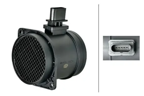 Витратомір повітря (5 pin, модуль) AUDI Q7, TT SKODA SUPERB II VW CC B7, EOS, PASSAT B6, PHAETON, TOUAREG 2.0/3.2/3.6 10.05-12.16 HELLA 8ET358166551 Купити в Україні