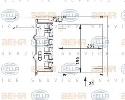 Теплообмінник, система опалення салону HELLA 8FH 351 311-151 Купити в Україні