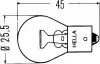 Автолампа P21W 12V 21W BA15s Eco HELLA (8GA002073121) зображення 5