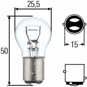 P21/5W 12V 5W Автолампа LONG LIFE UP TO 3x LONGER LIFETIME (блистер 2 шт)) HELLA 8GD 002 078-173