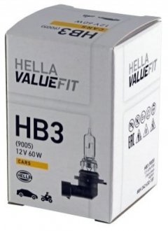 Лампа VALUEFIT HB3 12V 60W P20d HELLA 8GH 242 632-181 (фото 1)
