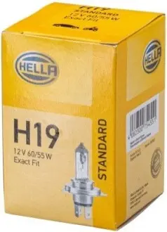 Автолампа H19 12V 60/55W PU43t-3 Pure Light WS HELLA 8GJ235698101