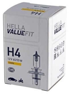 Лампа 12V H4 60/55W P43t VALUEFIT HELLA 8GJ 242 632-081