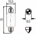 Фото Автолампа C15W 12V 15W SV8.5-8 (1шт) 15.5x41 HELLA (8GM002091141) зображення 1