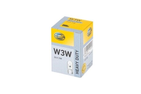 Автолампа Behr Heavy Duty W3W W2,1x9,5d 3 W прозрачная HELLA 8GP003594241