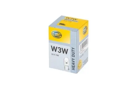 Автолампа Behr Hella Heavy Duty W3W W2,1x9,5d 3 W прозрачная HELLA 8GP003594241 Купить в Украине
