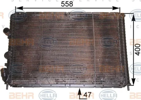Радиатор системы охлаждения HELLA 8MK376710211