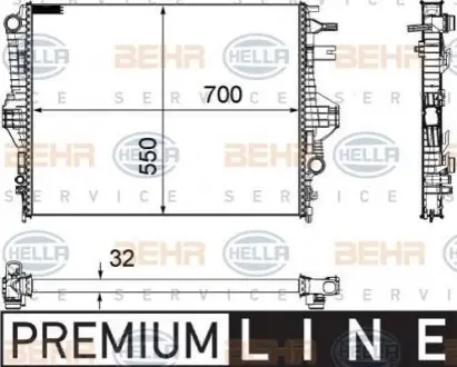 Радиатор HELLA 8MK376756351