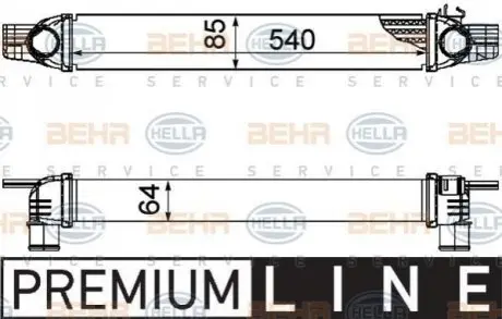 Радиатор наддува HELLA 8ML 376 746-531 Купить в Украине