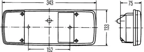 Задній ліхтар Лів/Прав MAN F9, F90, F90 UNTERFLUR, G, G90, M90 VW LT 28-35 I, LT 40-55 I, TRANSPORTER T4 04.75-04.03 HELLA 9EL122689051