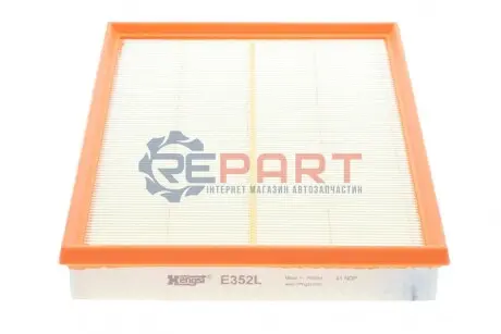 Фото Фільтр повітряний Opel Astra G 1.2-2.0 16V/1.4-1.6LPG/1.7DTI/2.0DTI 98-09/H 1.2-2.0 16V 04-15 HENGST FILTER (E352L) зображення 1