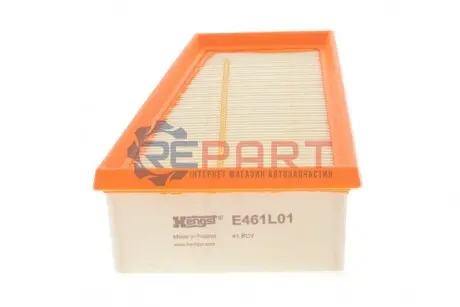 Фото Фільтр повітряний Renault Megane 1.4-2.0 99-09/Duster 1.6-2.0 10-18/Kangoo 1.6/Trafic 2.0 01- HENGST FILTER (E461L01) зображення 1