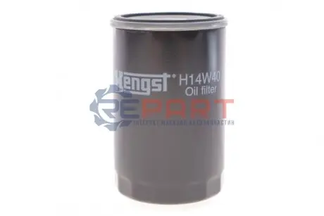 Фото Фільтр масляний MB 190 (W201) 2.0E/2.3E/2.6E/S-class (W126) 2.5/3.0 84-93/E-class (W124) 3.0 93-95 HENGST FILTER (H14W40) зображення 1