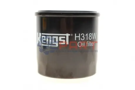 Фото Фільтр масляний Chevrolet Aveo 1.2 08-/Spark 1.0-1.2 10-/Ravon R2 1.2 15-/R4 1.5 16- HENGST FILTER (H318W) зображення 1