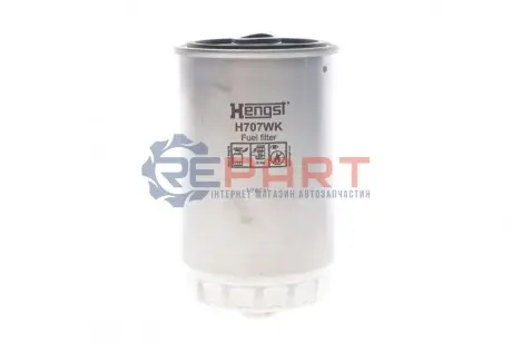 Паливний фільтр HYUNDAI ACCENT III, GETZ, GRAND SANTA FÉ, GRANDEUR, H-1, H-1 / STAREX, I30, I40 I, I40 I CW, IX20, IX55, MATRIX, SANTA FÉ II, SANTA FÉ III, SONATA V 1.4D-3.0D 08.02 HENGST FILTER H707WK Купити в Україні