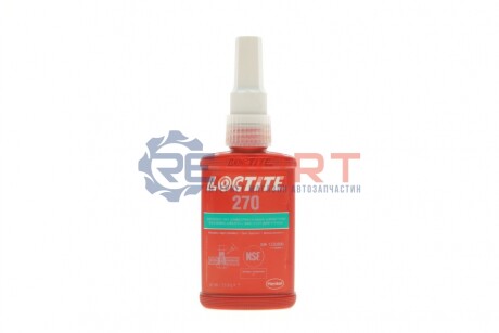 LOCTITE 270, 50ML Фиксатор резьбы (зеленый) (высокой фиксации) макс. диаметр резьбы М20 Henkel 1335896 (фото 1)