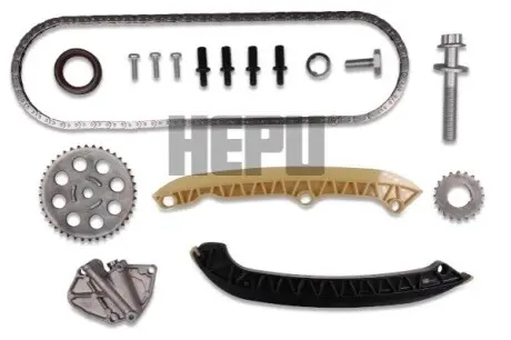 Комплект ГРМ (ланцюг + елементи) SEAT IBIZA III SKODA FABIA I, FABIA I PRAKTIK, FABIA II VW FOX, POLO IV, TIGUAN 1.2/1.4 07.01-07.18 HEPU 210024