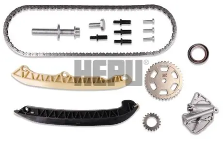 Комплект ГРМ (ланцюг + шестерня) SKODA FABIA II VW FOX, POLO IV 1.2/1.2LPG 04.05-12.14 HEPU 210324