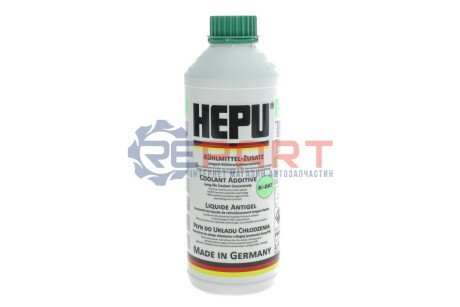 Антифриз (зелений) 1.5L (1:1=-37°C) (концентрат) HEPU P999-LL18 (фото 1)