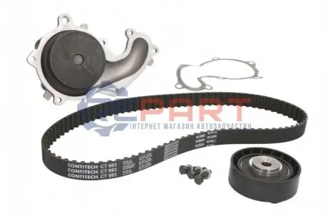 Комплект ГРМ (ремінь + ролик + водяний насос) FORD C-MAX, FIESTA, FIESTA IV, FOCUS C-MAX, FOCUS I, FOCUS II, GALAXY II, MONDEO IV, S-MAX, TOURNEO CONNECT, TRANSIT CONNECT 1.8D 08.98-06.15 HEPU PK02370