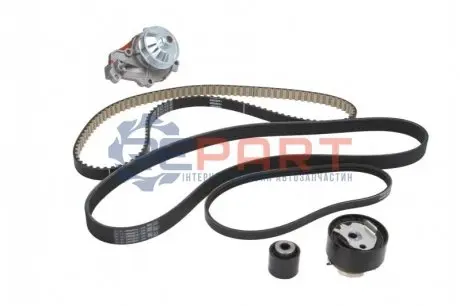 Комплект ГРМ + помпа Citroen C1/C3/C4/Peugeot 2008/208/301 1.2 12-(118x16)(+AC) HEPU PK09080 Купити в Україні