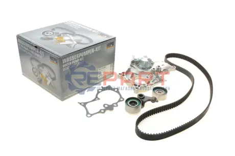 Комплект ГРМ (ремінь + ролик + водяний насос) TOYOTA AVENSIS, AVENSIS VERSO, COROLLA, COROLLA VERSO, PREVIA II, RAV 4 II 2.0D 09.97-03.09 HEPU PK77690