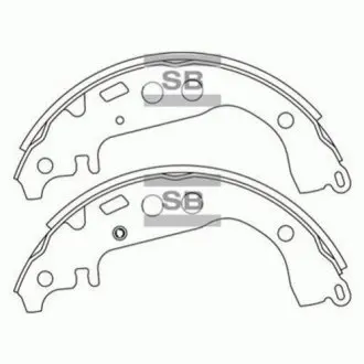 Колодки тормозные барабанные Hi-Q (SANGSIN) SA169
