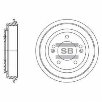 Шт. Гальмівний барабан Hi-Q (SANGSIN) SD1130 (фото 1)