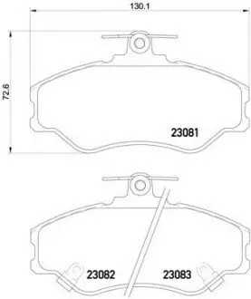 Колодка торм. HYUNDAI HYUNDAI H100 2.4I 93.07- передн. (пр-во SangSin) Hi-Q (SANGSIN) SP1072 Купити в Україні