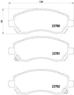 Колодка тормозов. диск. SUBARU IMPREZA,LEGACY, 1.6I,2.0I 16V 94.09-,99.04 – передн. (выр-во) Hi-Q (SANGSIN) SP1228 (фото 1)