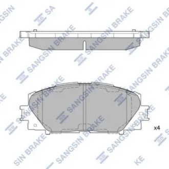 Колодки гальмівні (передні) Toyota Prius 08 Hi-Q (SANGSIN) SP1377A Купити в Україні