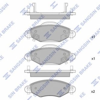 Колодка торм. TOYOTA YARIS (_CP10) 03- передн. (SangSin) Hi-Q (SANGSIN) SP1419