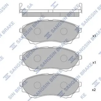 Колодки дисковые передние Hi-Q (SANGSIN) SP1479 Купить в Украине