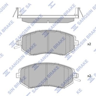 Кт. Тормозные колодки Hi-Q (SANGSIN) SP1553