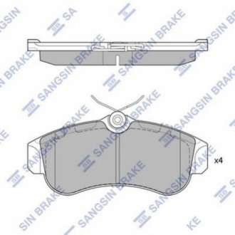 Комплект тормозных колодок из 4 шт. дисков - (D1060BM50A, 410605M325, D1060BM40A) Hi-Q (SANGSIN) SP1581 (фото 1)