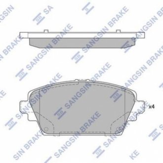 Комплект гальмівних колодок з 4 шт. дисків Hi-Q (SANGSIN) SP1582 (фото 1)