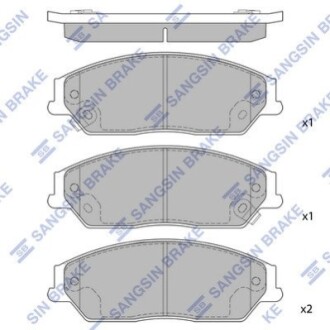 Колодки тормозные дисковые Hi-Q (SANGSIN) SP1590