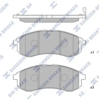 Колодки тормозные дисковые Hi-Q (SANGSIN) SP1602 Купить в Украине