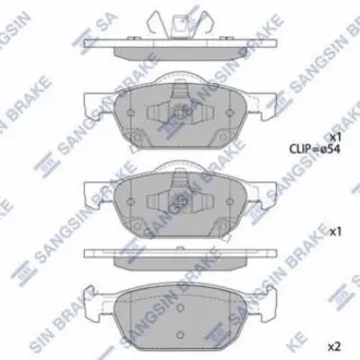 Колодки тормозные дисковые Hi-Q (SANGSIN) SP1605 Купить в Украине