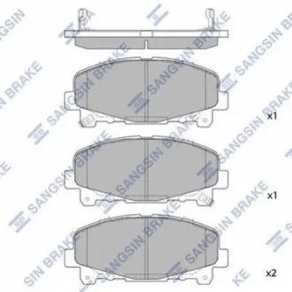 Колодки тормозные дисковые Hi-Q (SANGSIN) SP1606 Купить в Украине