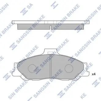 Колодки гальмівні дискові (комплект 4 шт) Hi-Q (SANGSIN) SP1628 Купити в Україні