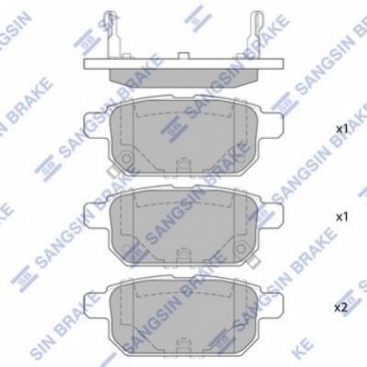 Колодки тормозные дисковые Hi-Q (SANGSIN) SP1634