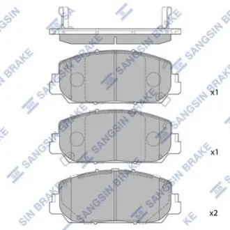 Кт. Тормозные колодки Hi-Q (SANGSIN) SP1789 Купить в Украине