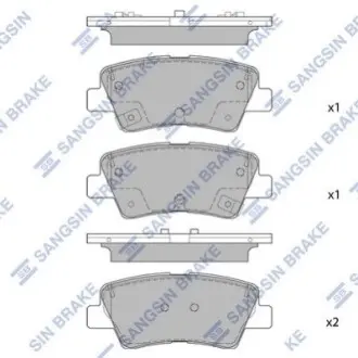 Колодки гальмівні (задні) Kia Sportage/Hyundai i10/i30 Tucson 15 Hi-Q (SANGSIN) SP1851