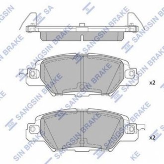 Комплект тормозных колодок из 4 шт. дисков Hi-Q (SANGSIN) SP1860